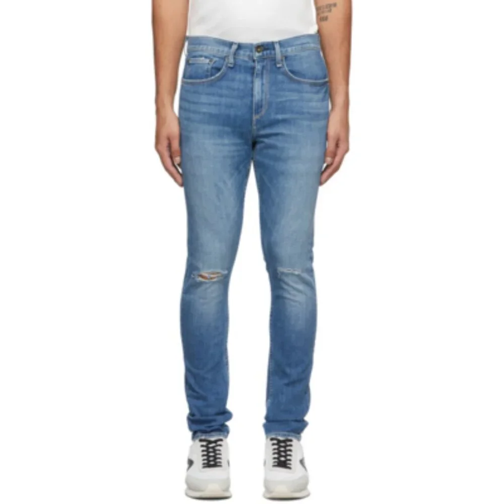 rag & bone Men's Fit 1 Ripped Aero Stretch Skinny Jeans in Morrow Size 32 x 32